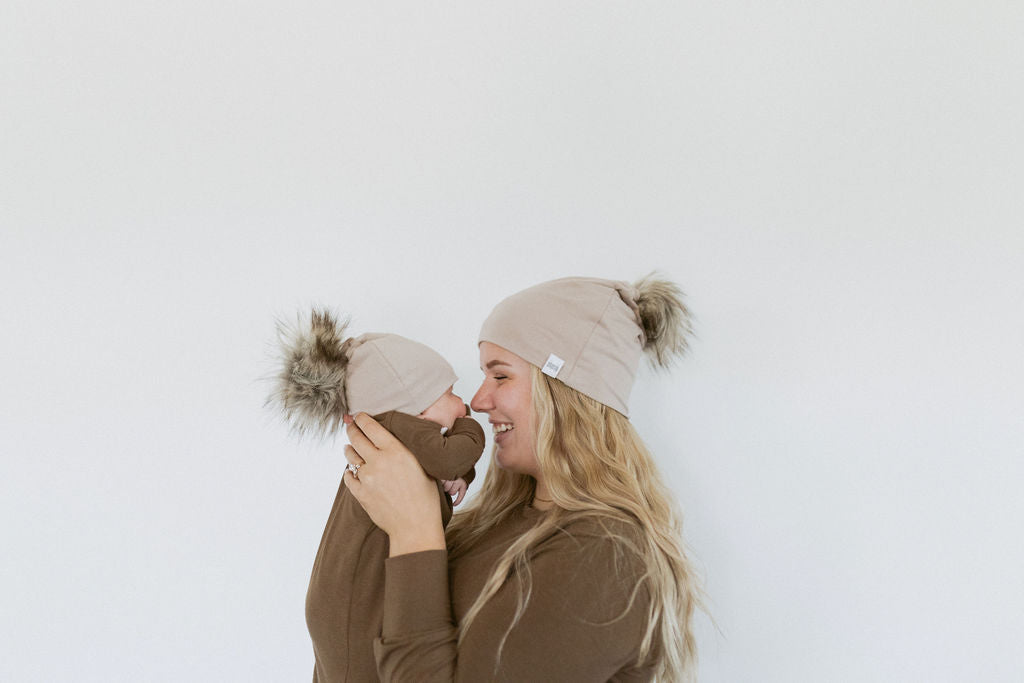 Rabbit Pom Beanie