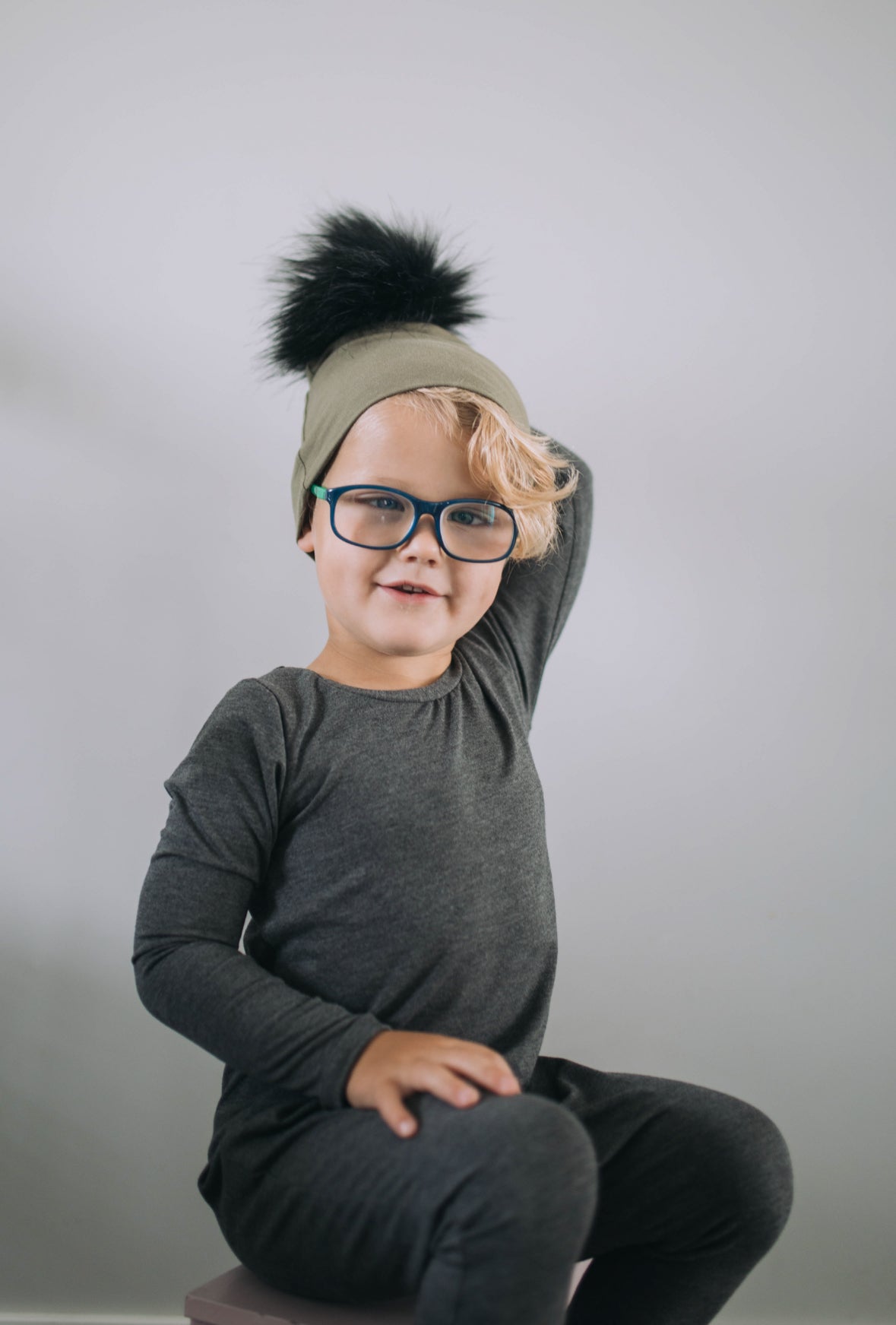 Black Pom Beanie