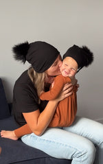 Load image into Gallery viewer, Black Pom Beanie
