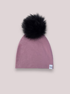 Black Pom Beanie