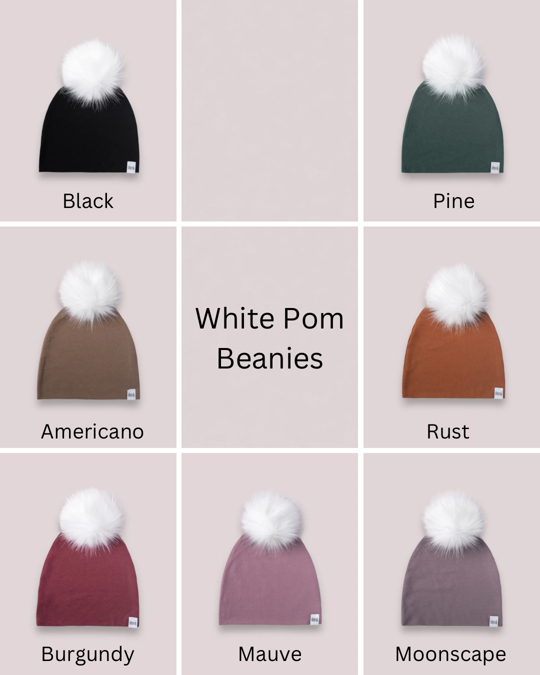 White Pom Beanie