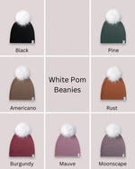 Load image into Gallery viewer, White Pom Beanie
