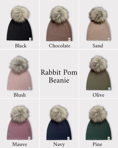 Rabbit Pom Beanie