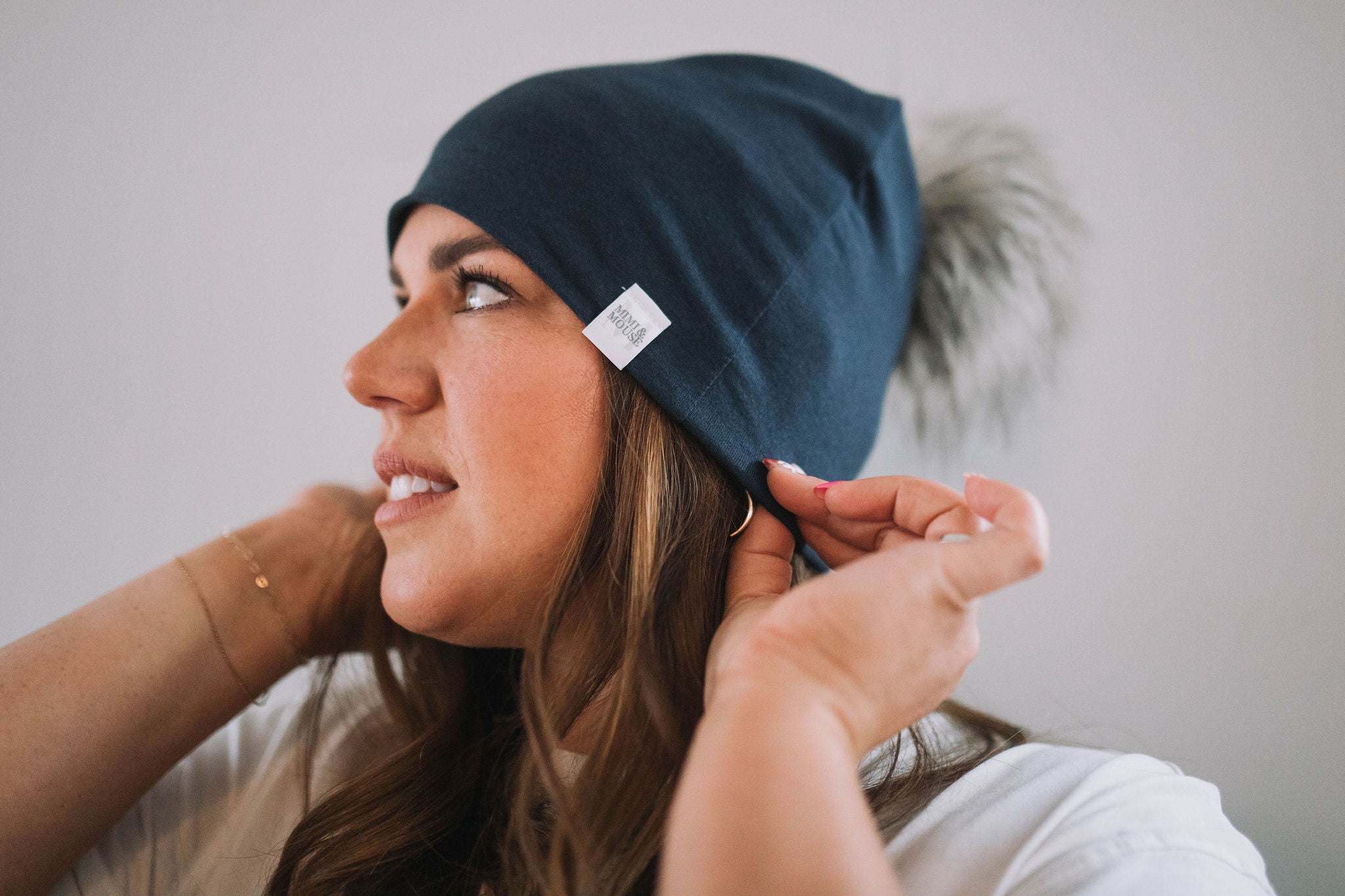 Rabbit Pom Beanie