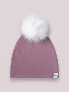 White Pom Beanie