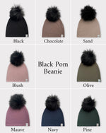 Load image into Gallery viewer, Black Pom Beanie
