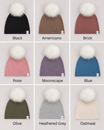 Load image into Gallery viewer, White Pom Beanie
