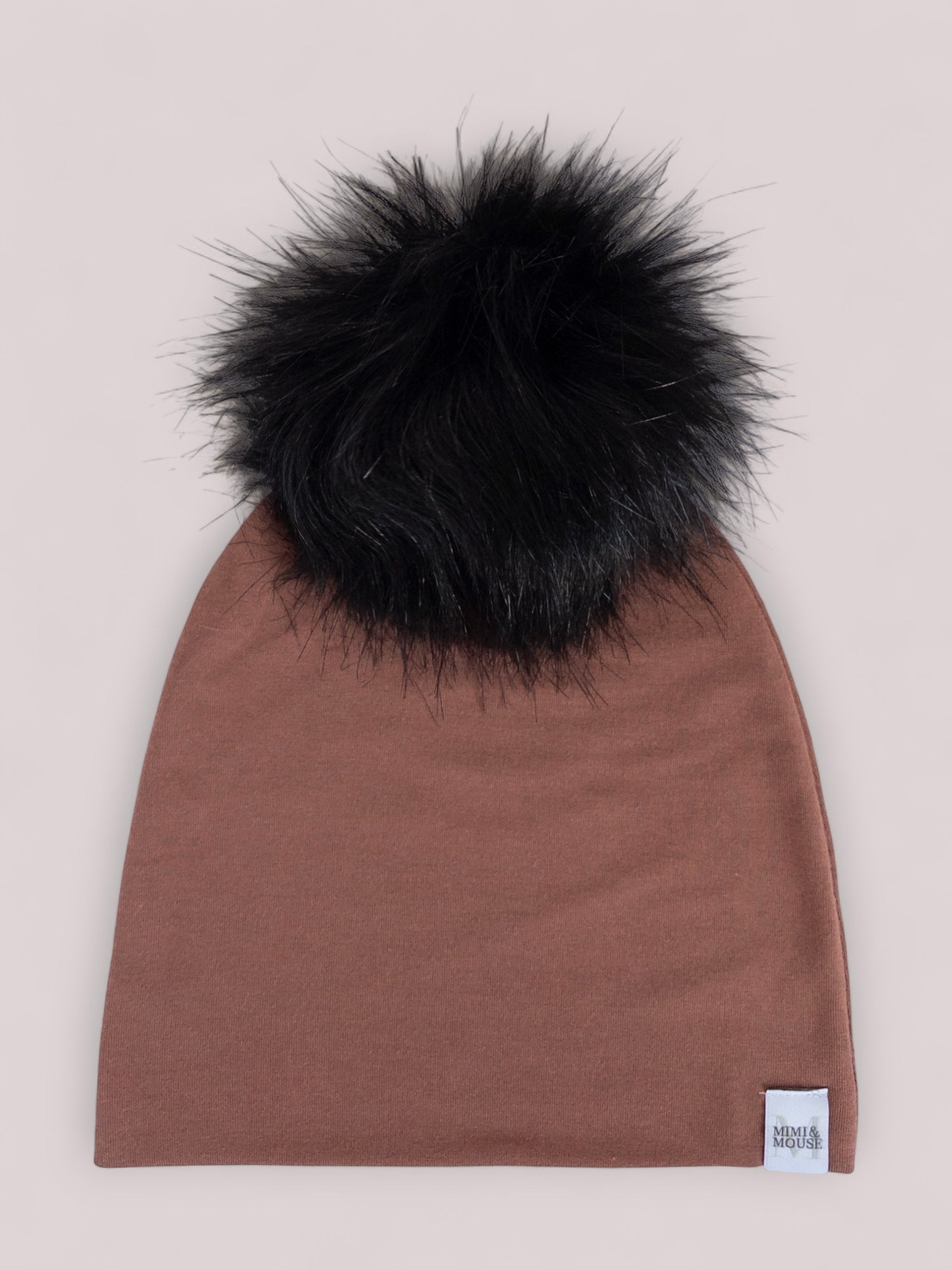 Black Pom Beanie